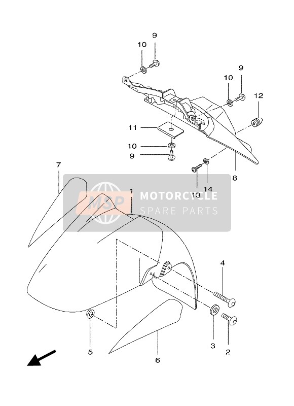 9020105X0300, Washer,  Plain (Zn), Yamaha, 3